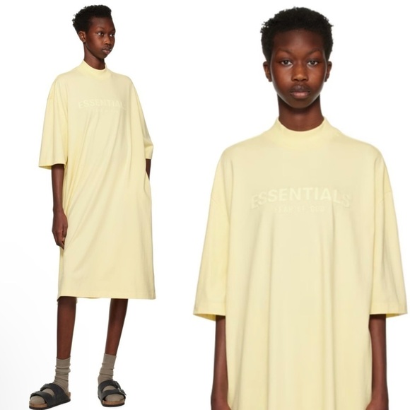 Essentials Fear of God Gender Neutral T-Shirt Dress with Pockets S fit a L - Picture 1 of 11